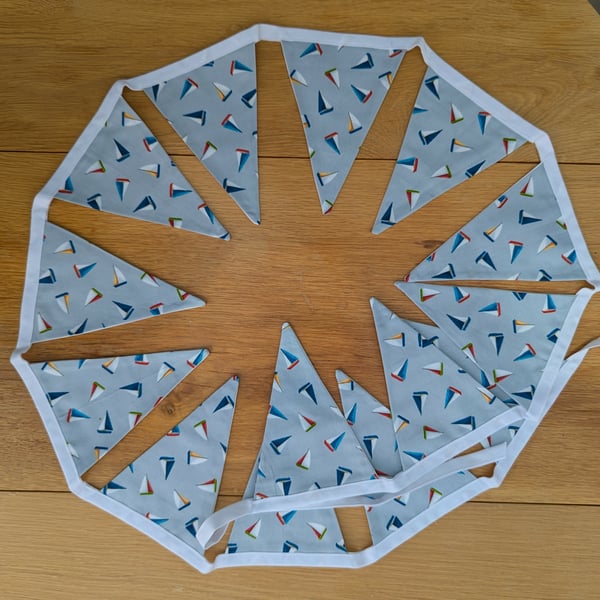 Bunting with colourful sailing boats