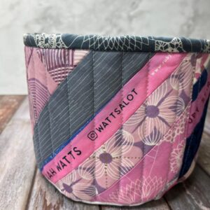 Large Fabric Tub, Fabric Storage Basket, Patchwork Quilted Tub, Limited Edition