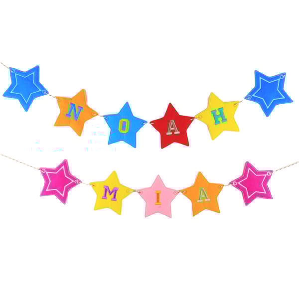 Personalised Name Bunting - Banners For Nursery and Bedroom MADE TO ORDER
