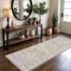 2x6 Hallway Washable Runner Rug : Vintage Soft Kitchen Laundry Runner with Non Slip Backing Farmhouse Entryway Living Room Floor Mat Stain...