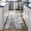 2x6 Rug Runners for Hallways Kitchen Runner Rug Non Slip Washable Grey Long Runner Rugs with Rubber Backing Soft Abstract Carpet Runner for...