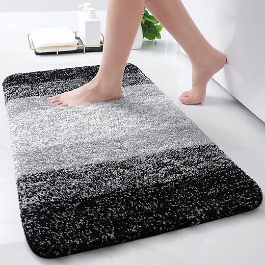 Arotive Microfiber Bathroom Rugs, Shaggy Soft and Absorbent Bath Rug, Non-Slip, Thick Plush Machine Washable Dry Bath Mats for Bathroom, Tub and...