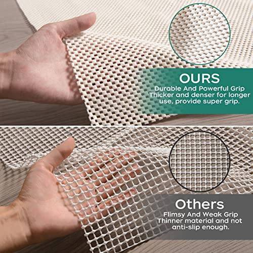 BAGAIL BASICS Non Slip Rug Pad Gripper 2 x 3 Feet Extra Thick Carpet Pads for Area Rugs and Hardwood Floors, Keep Your Rugs Safe and in Place