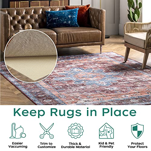 BAGAIL BASICS Non Slip Rug Pad Gripper 2 x 3 Feet Extra Thick Carpet Pads for Area Rugs and Hardwood Floors, Keep Your Rugs Safe and in Place