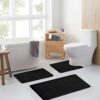 Bathroom Rugs Set Memory Foam Bath Rugs Non-Slip Bath Mat Set 3 Piece,Washable Bathroom Mats,Absorbent Shaggy Rugs Super Soft U-Shaped Toilet...