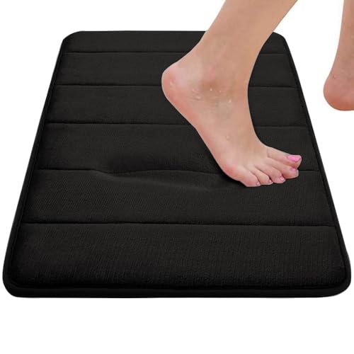 Bathroom Rugs Set Memory Foam Bath Rugs Non-Slip Bath Mat Set 3 Piece,Washable Bathroom Mats,Absorbent Shaggy Rugs Super Soft U-Shaped Toilet...