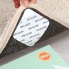 Home Techpro 12 PCS Rug Tape, Gripper for Rug for Hardwood Floors, Double Sided Reusable Under Rug Carpet Tape Stickers, Rug Anti Slip Grips for...