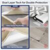 Home Techpro 12 PCS Rug Tape, Gripper for Rug for Hardwood Floors, Double Sided Reusable Under Rug Carpet Tape Stickers, Rug Anti Slip Grips for...