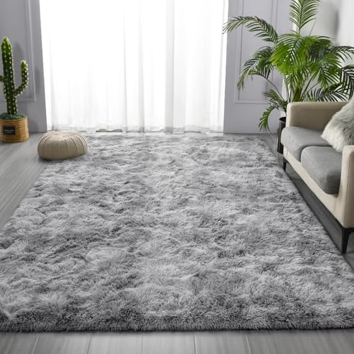 Large Shag Area Rugs 6 x 9, Tie-Dyed Plush Fuzzy Rug for Living Room, Ultra Soft Fluffy Furry Rugs for Bedroom, Indoor Carpet Nursery Rugs for Kids... Large Shag Area Rugs 6 x 9, Tie-Dyed Plush Fuzzy Rug for Living Room, Ultra Soft Fluffy Furry Rugs for Bedroom, Indoor Carpet Nursery Rugs for Kids...