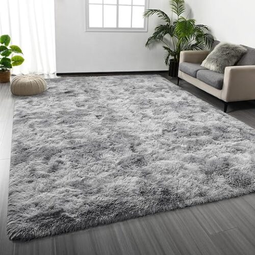 Large Shag Area Rugs 6 x 9, Tie-Dyed Plush Fuzzy Rug for Living Room, Ultra Soft Fluffy Furry Rugs for Bedroom, Indoor Carpet Nursery Rugs for Kids...