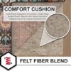 Mohawk Home 8' x 10' 1/4 Rug Pad 100% Felt Protective Cushion, Premium Comfort Underfoot – Safe for All Floors, Grey