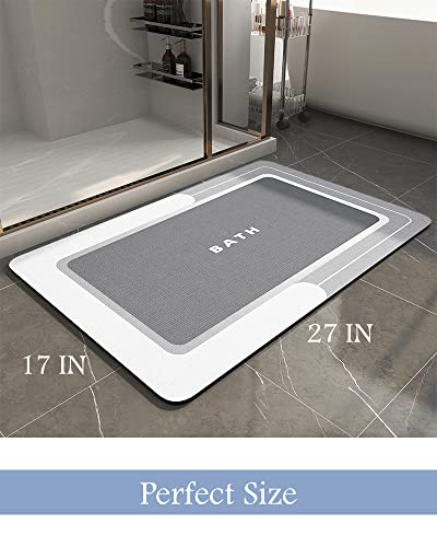 MontVoo-Bath Mat-Bathroom Mat Rug Non Slip Super Absorbent Stain Resistant Quick Dry Thin Bathroom Rug-Bath Mats for Bathroom Floor Bathtub...