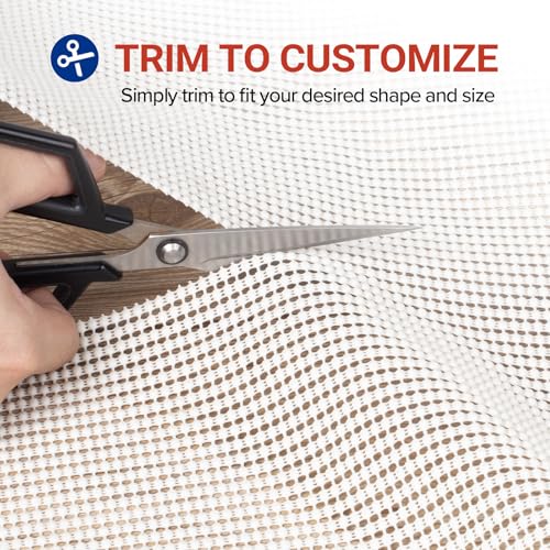Non Slip Rug Pad Gripper 2x3 Feet, Anti Skid Mat for Under Area Rugs, Keeps Rugs in Position and Safe, Thick Cushioned Carpet Pad for Hardwood...