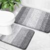 OLANLY Bathroom Rug Set 2 Piece, Soft Absorbent Microfiber Bath Mats and U-Shaped Contour Toilet Rug, Non-Slip, Machine Wash Dry, Plush Shaggy Bath...