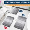 OLANLY Bathroom Rug Set 2 Piece, Soft Absorbent Microfiber Bath Mats and U-Shaped Contour Toilet Rug, Non-Slip, Machine Wash Dry, Plush Shaggy Bath...