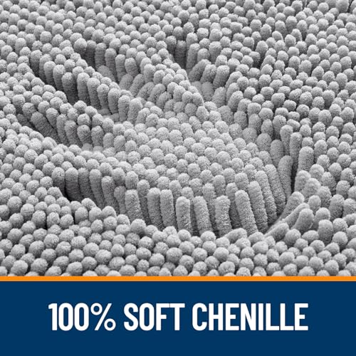 OLANLY Bathroom Rugs 30x20, Extra Soft Absorbent Chenille Bath Rugs, Rubber Backing Quick Dry, Machine Washable Bath Mats for Bathroom Floor, Tub...