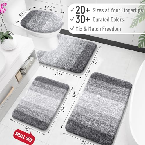 OLANLY Bathroom Rugs Mat 30x20, Extra Soft Absorbent Microfiber Bath Rugs, Rubber Backing, Quick Dry, Machine Washable Bath Mats for Bathroom...