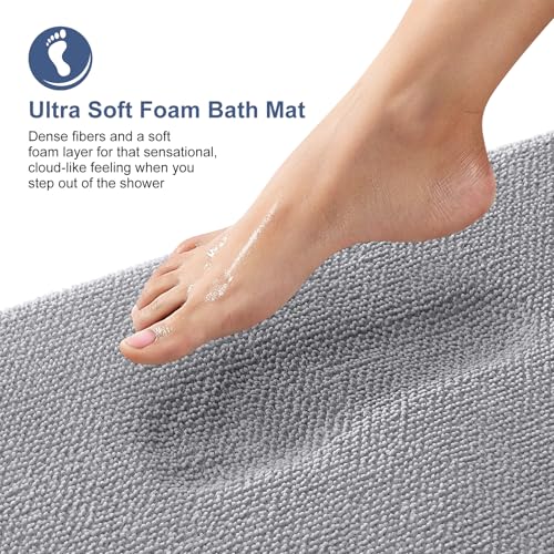 OLANLY Thick Memory Foam Bath Mat Rug 30x20, Extra Soft Absorbent Bathroom Rugs, Quick Dry Bath Mats, Non-Slip, Machine Washable Carpet for...