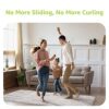 Rabenda 12 Pcs Rug Tape, Non Slip Rug Pads Grippers for Hardwood Floors and Tiles, Reusable Carpet Tape for Area Rugs, Double-Sided Adhesive Rug...