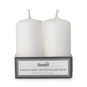 Set of 2 Votive Pillar Candles