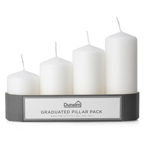 Set of 4 Graduated Pillar Candles Set of 4 Graduated Pillar Candles