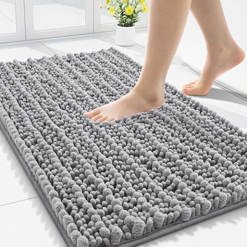 Smiry Bathroom Rugs Mat 30x20, Extra Soft Absorbent Chenille Bath Rugs, Non Slip Rubber Backing Machine Washable Quick Dry Bath Mats for Bathroom...