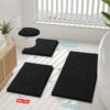 Smiry Luxury Chenille Bathroom Rugs 30x20, Extra Soft and Absorbent Shaggy Bath Mat, Machine Washable, Non-Slip Plush Carpet Runner for Tub,...