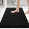 Smiry Luxury Chenille Bathroom Rugs 30x20, Extra Soft and Absorbent Shaggy Bath Mat, Machine Washable, Non-Slip Plush Carpet Runner for Tub,...