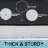 Smiry Memory Foam Bath Mat 30x20, Extra Soft and Absorbent Bathroom Mats, Non Slip Washable Carpet for Floor, Shower and Tub, Black