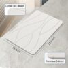 Stone Bath Mat Diatomaceous Earth Shower Mat Non-Slip Super Absorbent Diatomite Stone Bath Mats for Bathroom Floor Quick Drying Natural Easy to...