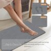 Stone Bath Mat Diatomite Stone Mats for Bathroom Non-Slip Diatomaceous Earth Shower Mat Super Absorbent Bathroom Floor Mat Natural Easy to Clean(24...