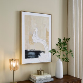 Textured Wave Hand Painted Framed Canvas