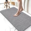 Thin Bathroom Rugs, Bath Mat Super Absorbent, Bath Rugs Rubber Backing Non-Slip, Quick Dry Machine Washable, Cozy Cloth Bathroom Mat fit Under...
