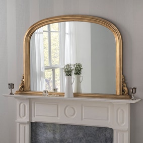 Yearn Decorative Arched Overmantel Wall Mirror Yearn Decorative Arched Overmantel Wall Mirror