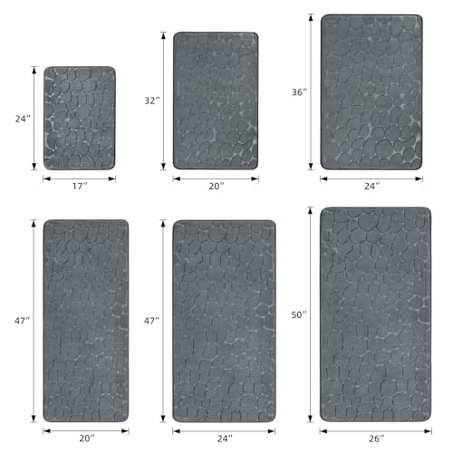 YIHOUSE Bathroom Mat Rug, Memory Foam Bath Mat, Non-Slip Bathroom Floor Mats, Cobblestone Bath Mats Absorbent Bath Rugs Washable Quick Dry... YIHOUSE Bathroom Mat Rug, Memory Foam Bath Mat, Non-Slip Bathroom Floor Mats, Cobblestone Bath Mats Absorbent Bath Rugs Washable Quick Dry...
